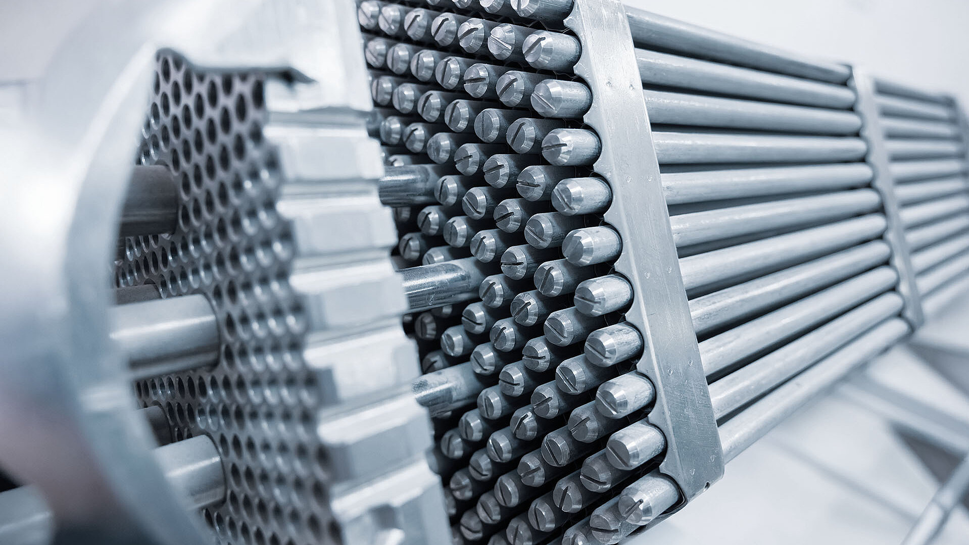 Wärmetauscherlamellen aus der Energiewirtschaft, gereinigt von CAVISONIC